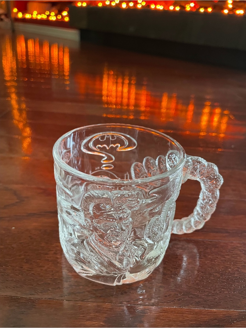 Vintage 1995 McDonald’s Batman Forever Clear Glass Coffee Mug